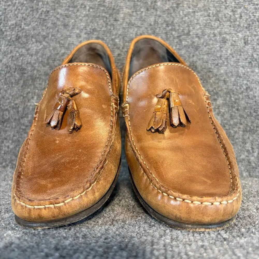 Bostonian Tassel Loafers Mens 11.5 Brown Leather Slip On Business Dress Shoes